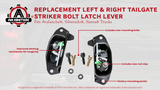 Tailgate Striker Bolt Latch Lever Kit - Left & Right Latches - Compatible with Chevy, GMC & Cadillac Trucks - Avalanche, Silverado and Sierra, 1500HD, Classic, 3500HD - Replaces 15921948, 15921949