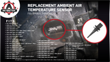 Ambient Air Temperature Sensor - Replaces 902020, 6581 6 905 133, 902-020, 65816905133 - Compatible with BMW Vehicles - 328i, 325i, 325Ci, 323i, 330i, 330Ci, 528i, 530i, M3, M6, X5, Z4-1995- 2011