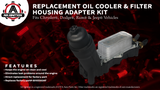 Engine Oil Cooler and Filter Housing Adapter Kit - Replaces 68105583AF, 68105583AE - Compatible with Chrysler, Dodge & Jeep 3.6L V6 Vehicles - 200, Town & Country, Grand Caravan, Wrangler, Ram