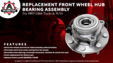 Front Wheel Hub Bearing Assembly - Compatible with Chevy, GMC & Hummer - 4WD Silverado 1500, Classic, Suburban, Sierra 1500 HD, 2500 HD, Yukon XL, H2 - Replaces 515058,15042868, 15104582, 15112411