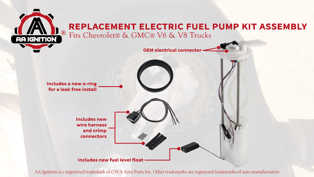 Mu1613 Replacement Fuel Pump - Fits Chevrolet Silverado, GMC Sierra 1500, 150 ...