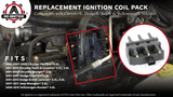 Ignition Coil Pack - Compatible with Chrysler, Dodge, Jeep and Volkswagen - 3.8L, 3.3L - Pacifica, Town & Country, Grand Caravan, Wrangler, Routan - Replaces 56032520AB, 56032520AC, UF-412, 5C1432