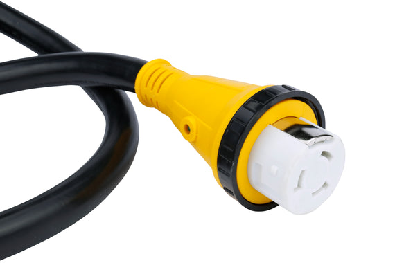 ProTeam 50' 14 Gauge Extension Cord with Twist Lock Plug, Yellow - #833432