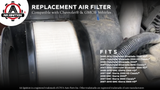 Replacement Air Filter - Compatible with Chevrolet and GMC Vehicles - Silverado 2500 HD Classic, 3500 HD, Sierra 2500HD, 3500 Classic - Replaces A3087C, 25839611, P610875, A2947C - Vehicle Air Filter