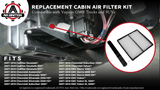 Cabin Air Filter Retrofit Kit - Compatible with Chevy, Cadillac and GMC Vehicles - Silverado, Sierra, Yukon, Tahoe, Suburban, Avalanche, Escalade - Replaces 259-200, 22759203, 103948, 22759208