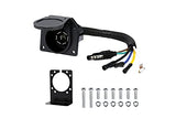 4 Way Flat to 7 Way Round RV Blade Trailer Adapter with Mounting Bracket