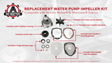 Water Pump Impeller Kit - Compatible with Mercury Marine and Mercruiser - 1991-2021 - Replaces 817275Q05, 817275T4, 18-3147, 9-48315, 12414 - Alpha One Gen 2 Engines - Stern and Vazer Drives