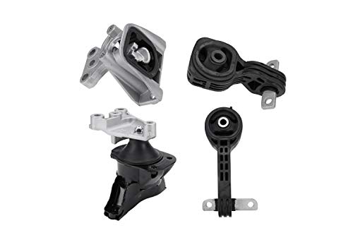 Engine and Transmission Mount Set of 4 - Fits Honda Civic 2006-2010 1.8L with Automatic Trans - Replaces 50850-SNA-A81 50820-SNA-023, 50890-SNA-A81 50880-SNA-A81, A4530, A4534, A4543, A4546