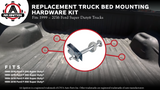 Replacement Bed Mounting Hardware Kit - Compatible with Ford Trucks - F250, F350, F450, F550 Super Duty 1999-2016 - Replaces W706640-S900, XC3Z-9900038-AA, 924-311, 924311, W708770S436