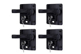 Bed Tie Down Anchor Set of 4 with Plate Brackets and Bolts - Compatible with Ford F-150, F-250 and F-350 Super Duty - Replaces FL3Z-99000A64-B, FL3Z99000A64B - Boxlink Tiedown Cleats, Clamps