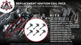 Ignition Coil Pack Set of 6 - Compatible with Nissan and Infiniti V6-3.5L, 4.0L - Altima, Frontier, Xterra, Maxima, Murano, Quest, Pathfinder - Replaces 24338J115, 224338J11C, 224488J111, UF349