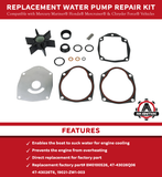 Water Pump Repair Kit - Compatible with Mercury Marine, Chrysler Force, Honda and Mercruiser - Replaces 18-3214, 8M0100526, 47-43026Q06, 47-43026T6, 19021-ZW1-003 - Stern Drive and Outboard Engines
