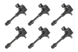 Ignition Coil Pack Set of 6 - Compatible with Nissan and Infiniti V6-3.5L, 4.0L - Altima, Frontier, Xterra, Maxima, Murano, Quest, Pathfinder - Replaces 24338J115, 224338J11C, 224488J111, UF349