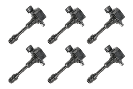 Ignition Coil Pack Set of 6 - Replaces 24338J115 - Fits Nissan and Infiniti V6 Vehicles - 3.5L, 4.0L
