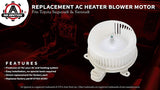 AC Blower Motor - Fits Toyota Sequoia 08-19, Sienna 11-20 Replaces 87103-0C051