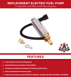Replacement Electric Fuel Pump - Fits Mercury Boat Engines - Mercruiser, 1998 4.3L 262, 2000 5.0L 305, 2000 5.7L 350, MCM/MIE 4.3L V6, 5.0L V8 Gen+ - Replaces 861155A3, 861156A1, 18-8868