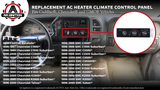 AC Heater Climate Control Module for Chevy, Cadillac, GMC Escalade, C1500, C2500, C3500, K1500, K2500 Suburban, C3500HD, Tahoe Control Panel - 16231175, 16238895, 16240115, 15-72548, 599-007, 9378815