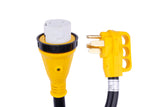 AA Ignition 50 Amp 25 Feet RV Power Extension Cord - NEMA 14-50P Male to NEMA SS2-50R Female - 125V/250V Cable Molded Connector and Twist Lock - Camper Van, Trailers, Motorhome, Caravan, Generator