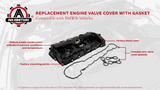 Replacement Engine Valve Cover with Gasket - Compatible with BMW - 2007-2013 - 2.5L, 3.0L - N51 & N52 Engines, 128i, 323i, 328i, 328xi, 525xi, 528i, 528xi, 530i, 530xi, X3, X5, Z4 Replaces 11127552281