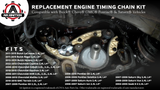 Engine Timing Chain Kit - Compatible with Buick, Chevy, GMC, Pontiac and Saturn - 2.0L, 2.2L, 2.4L - LaCrosse, HHR, Malibu, Terrain, G5, G6, Saab - Replaces 9-4201S, 12680750, 94201SX