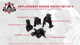Engine Mount Set - Compatible with Corolla, Matrix, Vibe 1.8L Automatic Vehicles 2003, 2004, 2005, 2006, 2007, 2008 - Replaces A4219, A4221, A4220, A4218