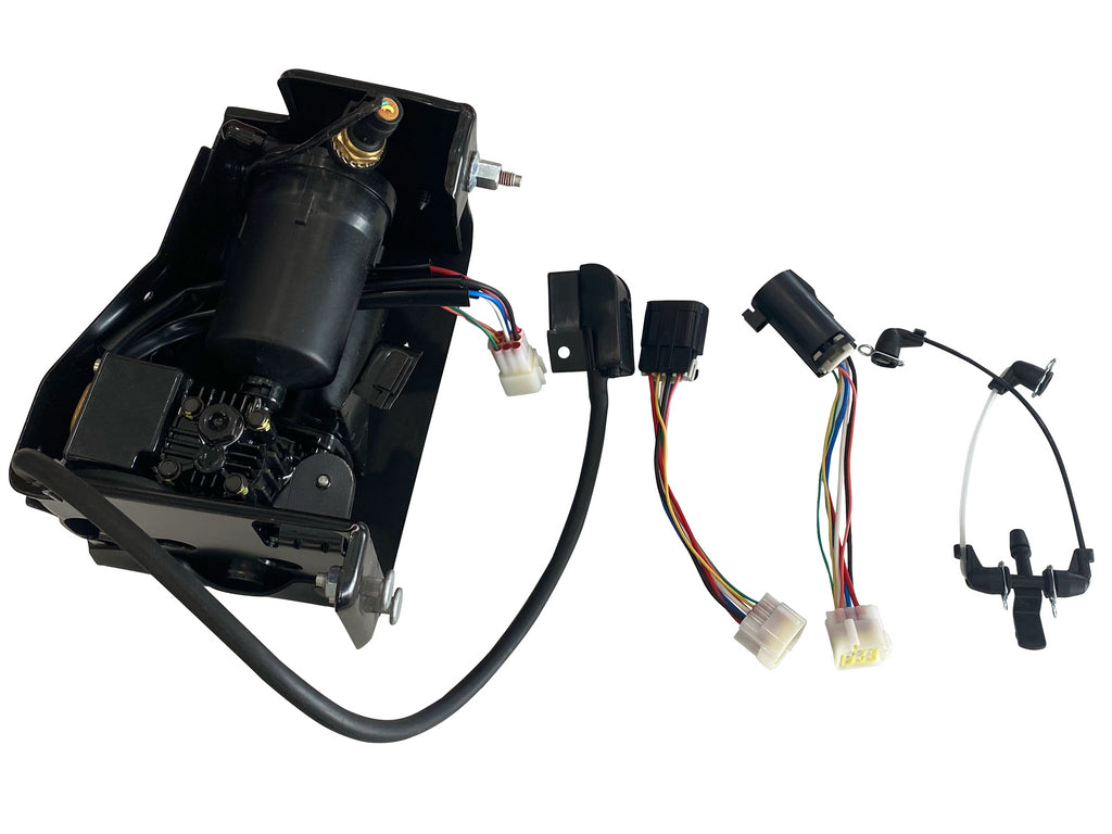 Air Suspension Compressor With Bracket - Air Bag System - Replaces 15254590, 19299545, 15296756 - Compatible with Cadillac, Chevy and GMC SUVs - Escalade, Avalanche, Suburban, Tahoe, Yukon, XL1500