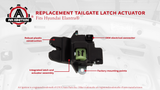 Replacement Tailgate Trunk Latch Lock Actuator - Compatible with Hyundai Elantra 2011, 2012, 2013, 2014, 2015, 2016 - Replaces 81230-3X010, 719-901, 812303X010 - Integrated Liftgate Latch Assembly