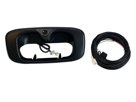 Replacement Tailgate Latch Handle Trim Bezel with Backup Rear View Camera - Compatible with Chevy and GMC Vehicles - 1999, 2000, 2001, 2002, 2003, 2004, 2006, 2007 Silverado and Sierra - Black
