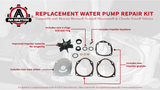 Water Pump Repair Kit - Compatible with Mercury Marine, Chrysler Force, Honda and Mercruiser - Replaces 18-3214, 8M0100526, 47-43026Q06, 47-43026T6, 19021-ZW1-003 - Stern Drive and Outboard Engines
