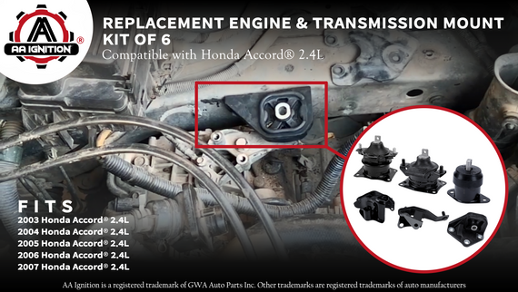 2006 honda hot sale accord motor mounts