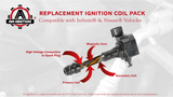 Ignition Coil Pack Set of 6 - Compatible with Nissan and Infiniti V6-3.5L, 4.0L - Altima, Frontier, Xterra, Maxima, Murano, Quest, Pathfinder - Replaces 24338J115, 224338J11C, 224488J111, UF349