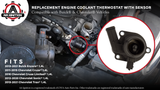 Engine Coolant Thermostat with Sensor- Compatible with Buick & Chevy 1.4L - 2011-2021 - Encore, Cruze, Cruze Limited, Sonic, Trax - Replaces 131-180, 55565336, 55579010, 55593034, 902-808, 730-221