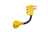 50 Amp to 30 Amp RV Adapter 12 Inch - 14-50P Male to TT-30R Female - 125V/3750W Dogbone Electrical Converter Plug w/Grip Handle - Camper Van, Trailers, Motorhome, Caravan - 10/3 STW Cord