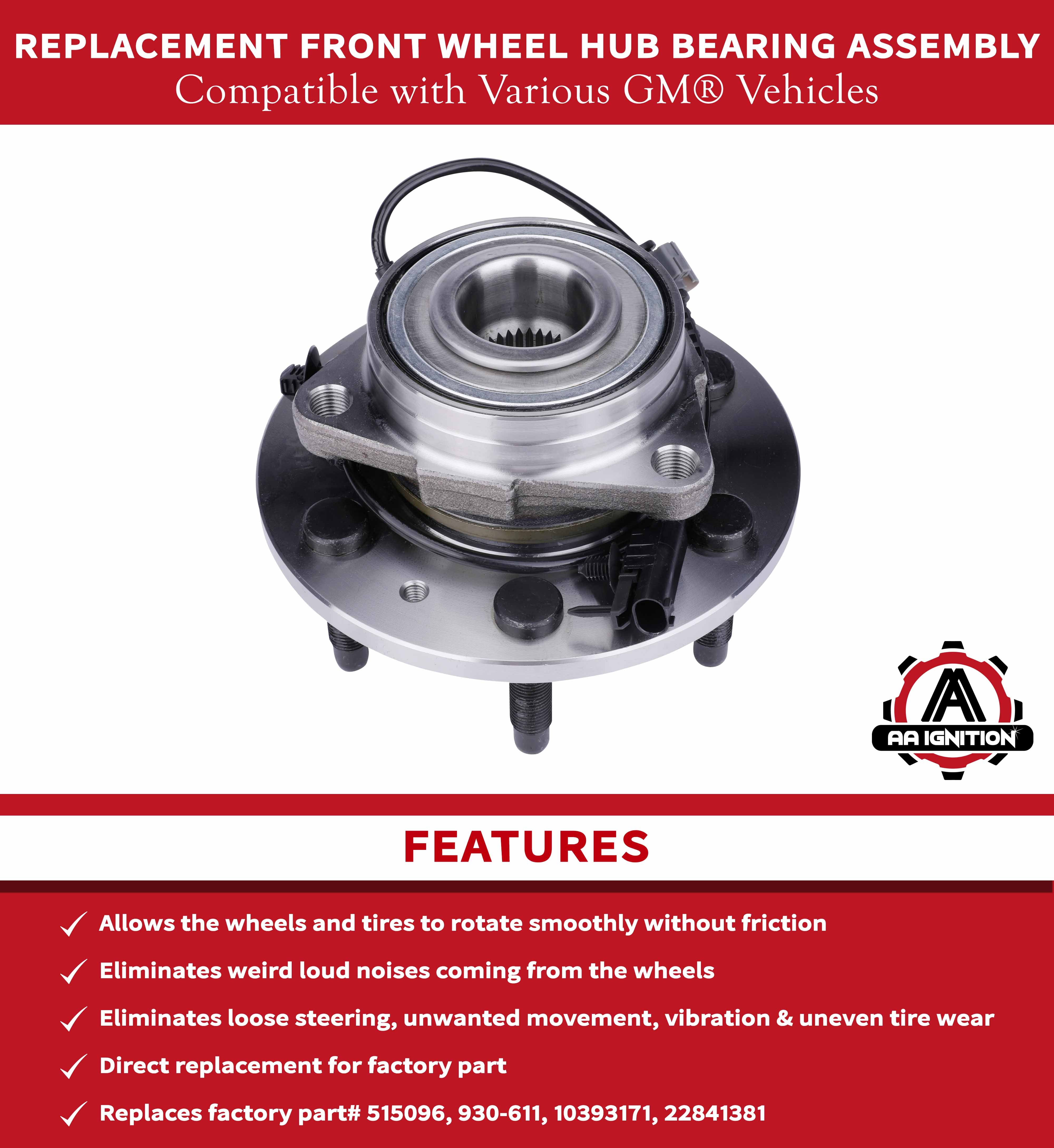 5150 Front Wheel Bearing - Compatible with Chevy, Cadillac and