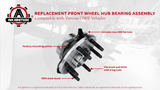 Front Wheel Bearing - Compatible with Chevy, Cadillac and GMC 4WD - Escalade, Avalanche, Silverado 1500, Suburban, Tahoe, Sierra, Yukon - Replaces 515096, 930-611, 10393171, 22841381 - Hub Assembly
