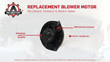 AC Blower Motor With Fan - Replaces# 22754990 - Fits Impala, Grand Prix & more