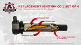 Ignition Coil Pack Set of 4 - Hyundai Accent, Kia Rio - Replaces #27301-26640