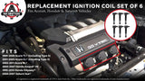Ignition Coil Pack Set of 6 - Replaces 610-58547B, 30520-RCA-A02 - Acura & Honda
