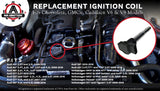 Ignition Coil - Replaces 07K905715F, 06H 905 115B - Compatible with Volkswagen & Audi Vehicles - MK5 and MK6 GTI, Rabbit, Golf, A4, A5, A6, A7, Q5, TT, R8 Coils