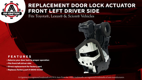 Door Latch Lock Actuator Motor - Front Left Driver Side - For