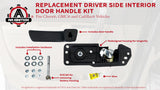 Interior Door Handle Kit, Front Driver Side - Replaces 80374, 20833606 - Compatible with Chevy, GMC, Cadillac Vehicles - Silverado, Tahoe, Suburban, Avalanche, Sierra, Yukon, XL, Escalade 2007-2014