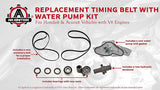 Timing Belt and Water Pump Kit - Fits Honda & Acura Replaces TKH-002
