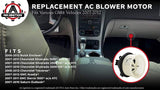 AC Blower Motor - Replaces 15-81786, 22810567 - Fits Enclave, Silverado, Acadia & More