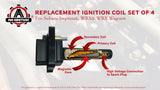 Ignition Coil Pack Set of 4 - Subaru Impreza WRX, WRX Wagon - Replaces# 22433AA421