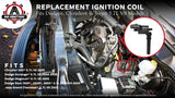 Ignition Coil Pack - 5.7L V8 Hemi Engine - Replaces 56028394AB, UF378, IC508, 56028394AC - Compatible with Chrysler, Dodge & Jeep Vehicles - 2005 300, 04-05 Durango, 2005 Magnum, Ram, Grand Cherokee