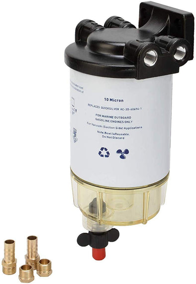 Fuel Filter Water Separator Kit with Aluminum Head - 3/8 Inch NPT Port