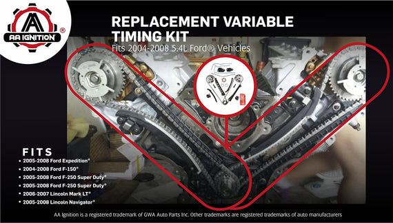 thumbnail image 2 of Complete Timing Chain Kit For 2004-2008 Ford F150, F250, Expedition 5.4L Triton 3V Engine 2 of 13